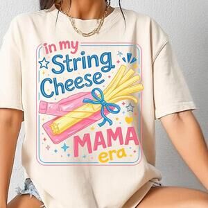 Funny Overstimulated Mom Shirt, String Cheese Mama Era , Funny